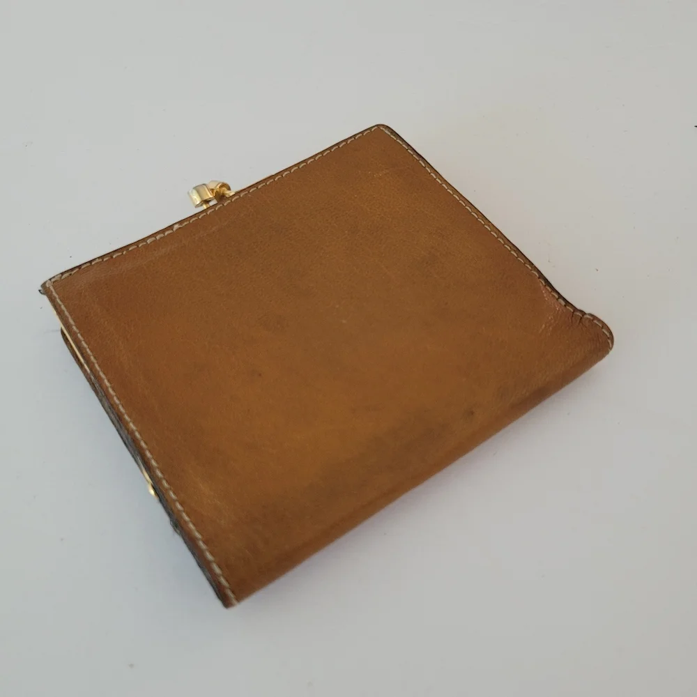 Gucci Vintage Cognac Leather Wallet